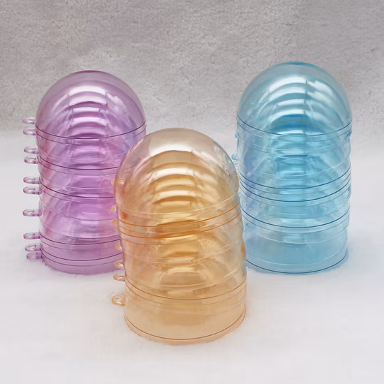 크리스마스 장식 공 개방형 아크릴 투명 플라스틱 중공 구체